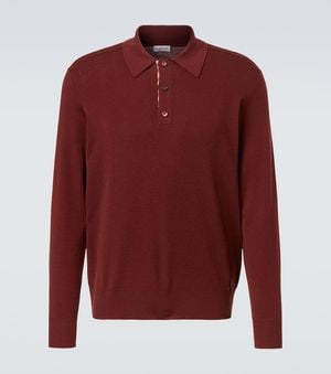 Burberry Wool Polo Jumper - Red