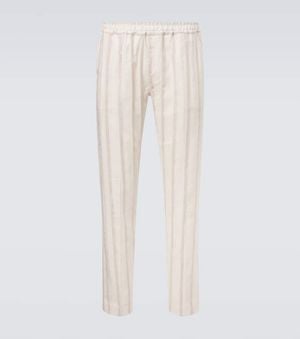 Fedeli Bonifacio Cotton-Blend Tapered Pants - White