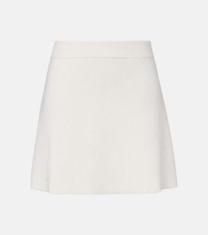 Lisa Yang Clare High-Rise Cashmere Miniskirt - White