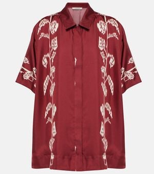 Asceno Montauk Silk Twill Shirt - Red