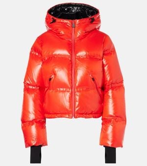 Aztech Mountain Minnie Nuke Suit Down Ski Jacket - Red