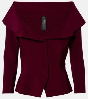 Norma Kamali Cropped Blazer - Purple