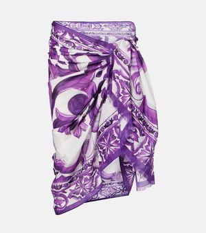 Dolce & Gabbana Pareo Majolica Aus Baumwolle - Lila