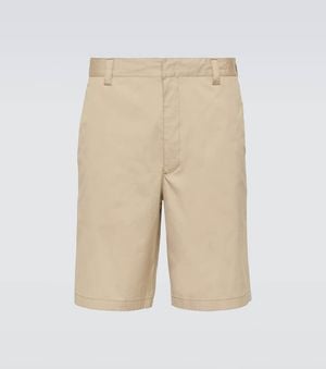 Prada Short En Coton Melange - Neutre
