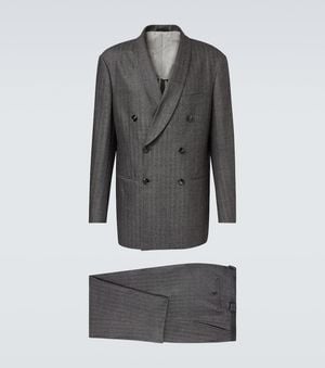 Giorgio Armani Anzug Aus Wolle Und Kaschmir - Grau