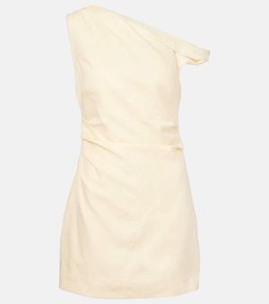 SIR. Iris One-Shoulder Linen Minidress - Natural