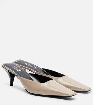 Gucci Mules En Cuir - Neutre