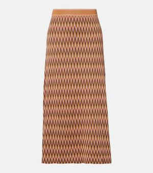 RIXO London Midirock Brandy Aus Jacquard - Braun