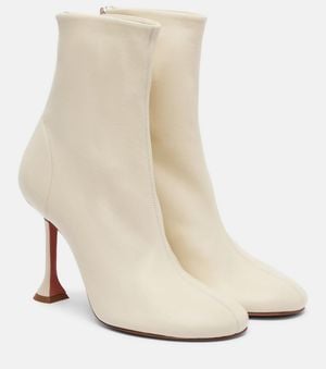 AMINA MUADDI Ankle Boots Iris 95 Aus Leder - Weiß
