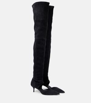 Alaïa Cuissardes Stretch 55 En Daim - Noir