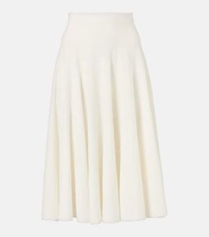 The Row Falda Jaliah En Mezcla De Lino Y Algodon - Blanco