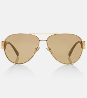 Versace Greca Aviator Sunglasses - Brown