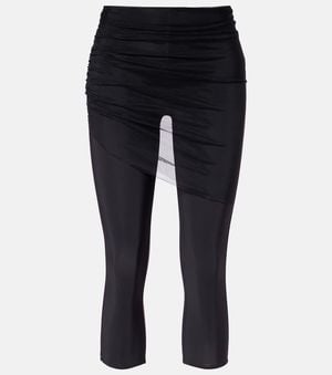 Nensi Dojaka Cropped-Leggings Mit Tuell - Schwarz