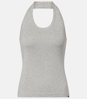 Extreme Cashmere Jerry Cotton And Cashmere Jersey Top - Gray