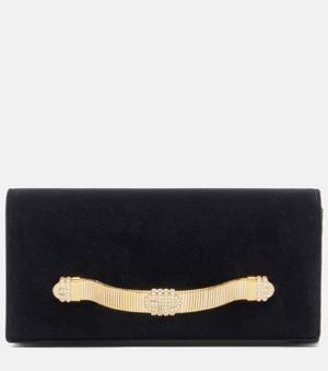 BVLGARI Tubogas Velvet Clutch - Black