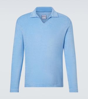 Fedeli Peter Cotton Terry Polo Sweater - Blue