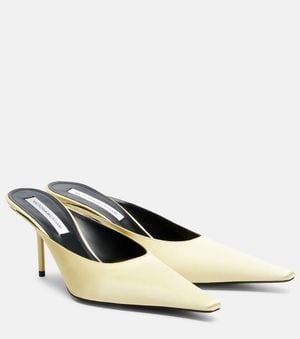 Victoria Beckham Mules 75 Aus Satin - Gelb