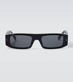 Fendi Ff Squared Rectangular Sunglasses - Black