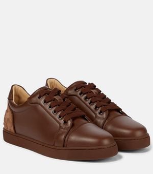 Christian Louboutin Fun Vieira Leather Sneakers - Brown