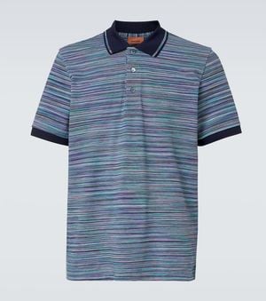 Missoni Polohemd Aus Baumwolle - Blau