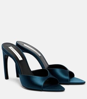 Victoria Beckham Pantoletten Harlow 100 Aus Satin - Blau