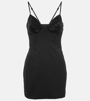 Area Crystal-Embellished Minidress - Black