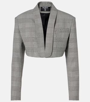 Balmain Blazer Cropped - Grigio