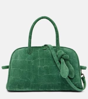 Jacquemus Weekender Turismo Small Aus Veloursleder - Grün