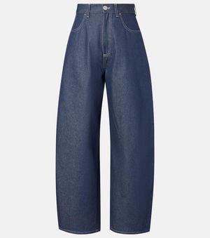 Rohe Jeans Barrel De Tiro Alto - Azul