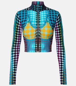 Jean Paul Gaultier Bedrucktes Top Re-Edition - Blau