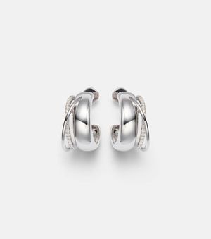 Yvonne Léon Ohrringe Un Deux Trois Berlingot Aus 9Kt Weissgold Mit Diamanten - Weiß