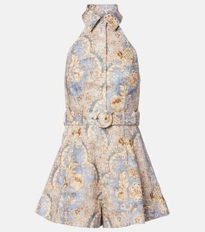 Zimmermann Combi-Short Daylight Imprimee En Lin - Neutre