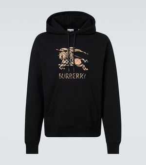 Burberry Sudadera Ekd De Jersey De Algodon Con Capucha - Negro