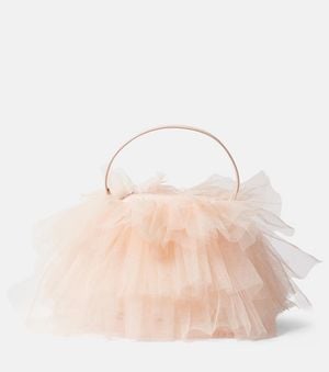 Simone Rocha Frilly Tutu Mini Canvas Shoulder Bag - Pink