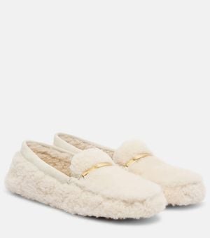Tod's Mokassins Gommino Aus Teddyfleece - Natur