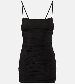 Wardrobe NYC Ruched Jersey Minidress - Black
