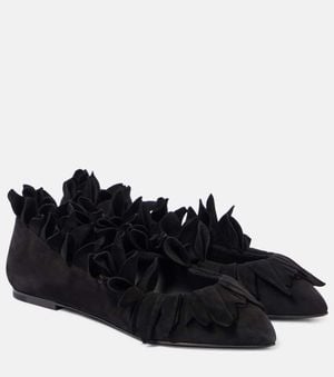 Alaïa Ballerinas Petal Aus Veloursleder - Schwarz