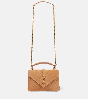 Saint Laurent University Medium Leather Shoulder Bag - Natural