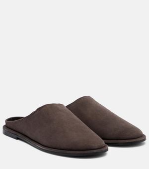 A.Emery Slippers Spencer Aus Veloursleder - Braun