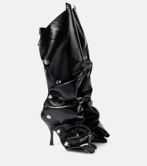 Y. Project Snap 100 Leather Knee-High Boots - Black