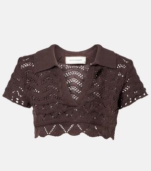 Bananhot Cropped-Top Coco Aus Einem Baumwollgemisch - Braun