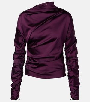 Ganni Draped Top - Purple