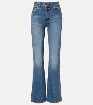 Nili Lotan Joan Mid-Rise Straight Jeans - Blue