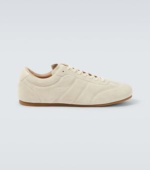 Lemaire Sneakers Soft Runner Aus Veloursleder - Weiß