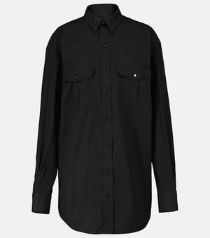 Wardrobe NYC Cotton Poplin Shirt Dress - Black