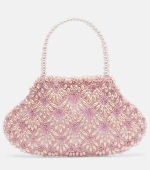 Clio Peppiatt Verzierte Tote Bag Scallop Mini - Pink
