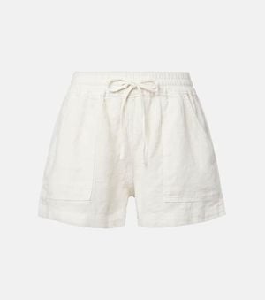 Velvet Sutton Linen Shorts - White