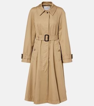 Burberry Cotton Trench Coat - Natural