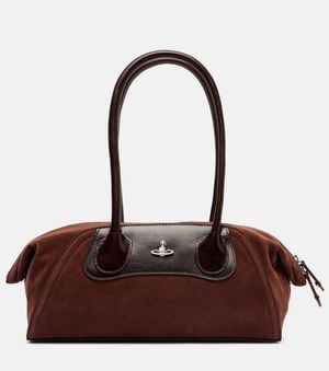Vivienne Westwood Shirley Small Suede Tote Bag - Brown