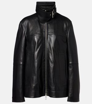 Sportmax Chaqueta Oversized De Piel - Negro
